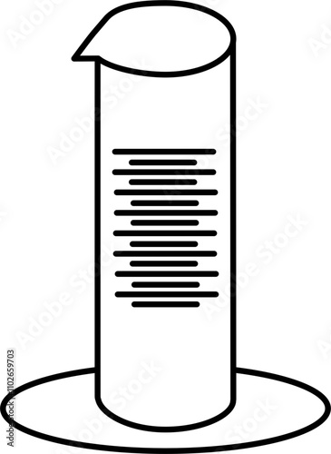 Graduated cylinder outline 