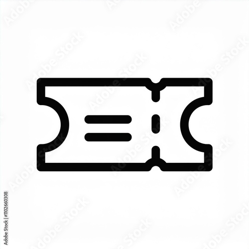 black outline ticket coupon icon symbol