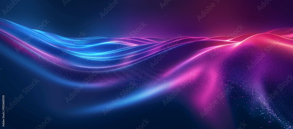 Fototapeta premium Neon Wave Abstract Background