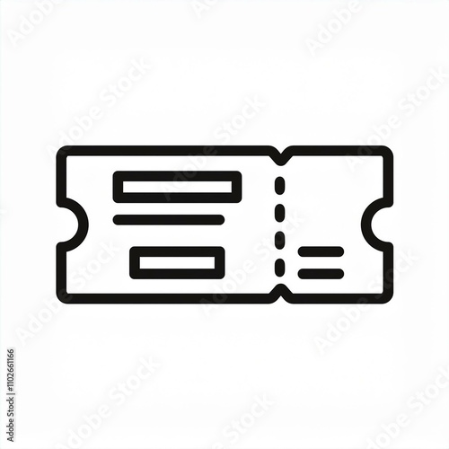 black outline ticket coupon icon symbol