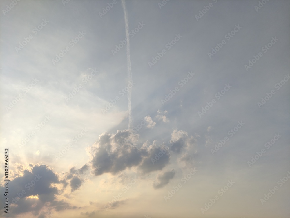 white cloudy sky texture with orange sunlight white cloudy sky texture with orange sunlight