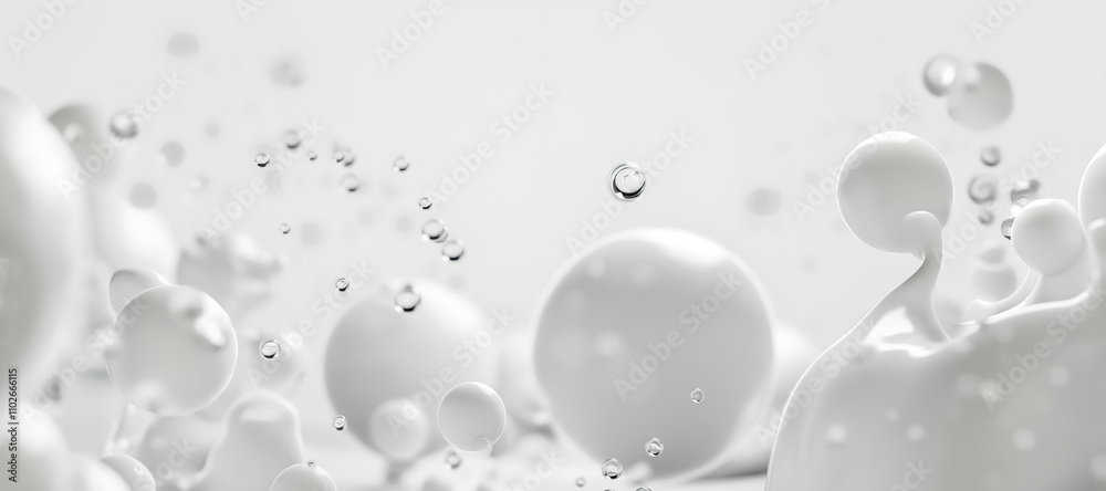 Obraz premium liquid bubble circle background, water, splash 11