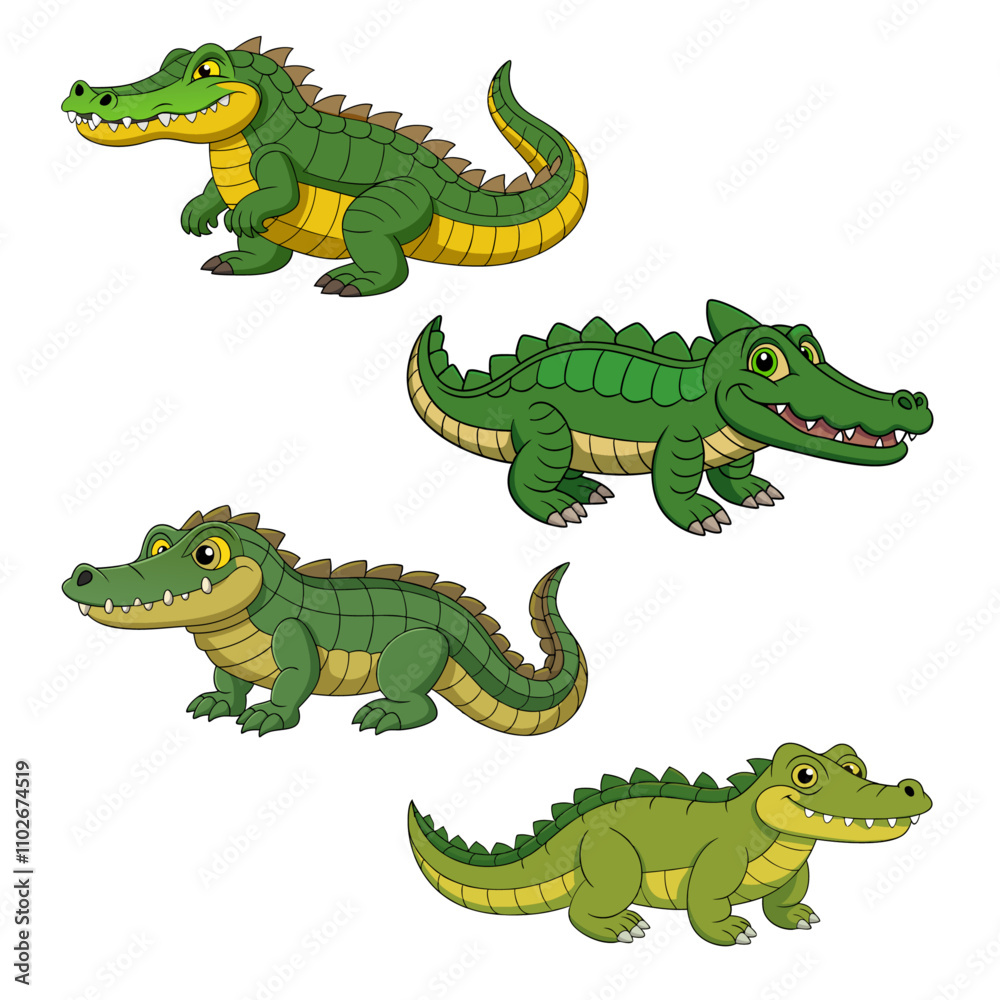 Fototapeta premium set of dragons illustration