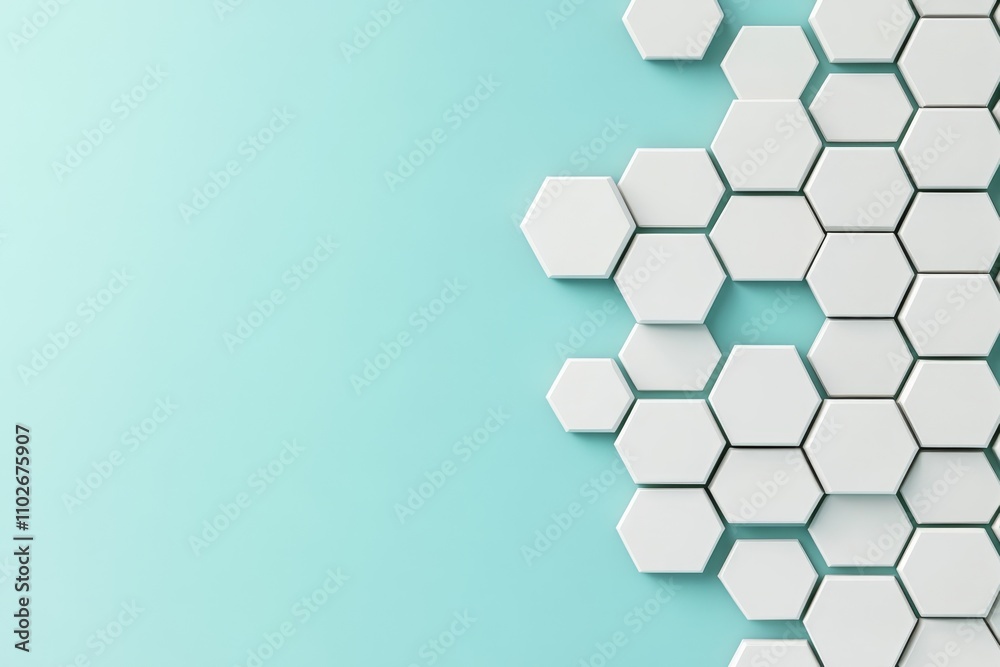 A geometric aqua background with subtle hexagonal shapes forming a sleek and modern pattern A geometric aqua background with subtle hexagonal shapes forming a sleek and modern pattern