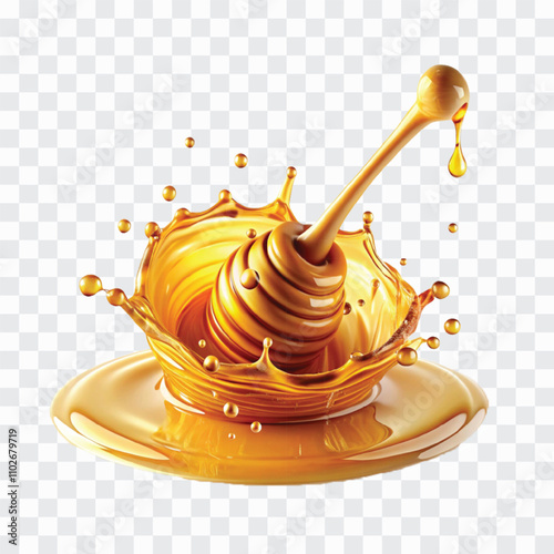 abstract 3d liquid honey or oil splash png design 