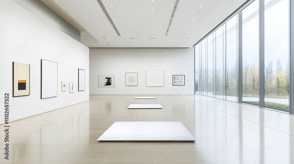 Modern Art Gallery with Minimalist Design Modern Art Gallery with Minimalist Design
