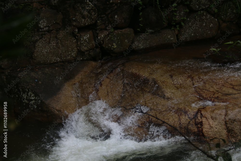 Fototapeta premium A little waterfall in Haputale, Sri Lanka