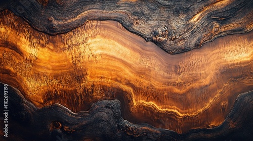 Stunning Close-Up of Rustic Wood Grain with Dark and Light Contrast