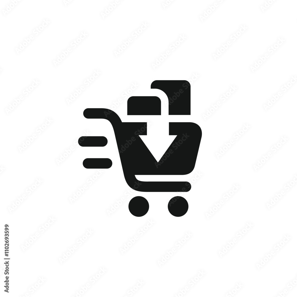 Shopping cart icon template vector illustration Shopping cart icon template vector illustration
