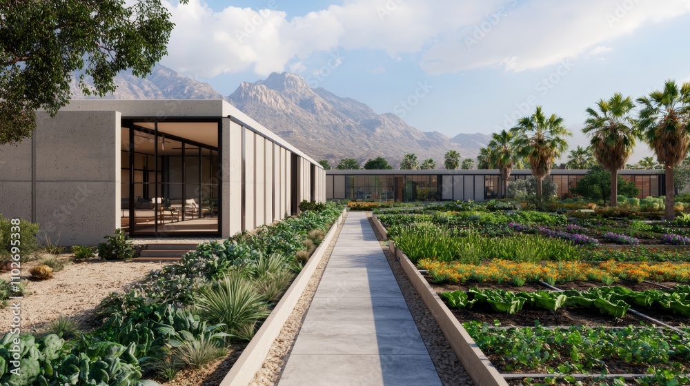 Sustainable desert transformation innovative eco-friendly architecture in a climate-adapted landscape urban oasis inspiring sustainability Sustainable desert transformation innovative eco-friendly architecture in a climate-adapted landscape urban oasis inspiring sustainability