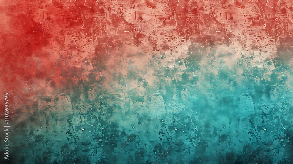Obraz premium Red and Teal Abstract Watercolor Background