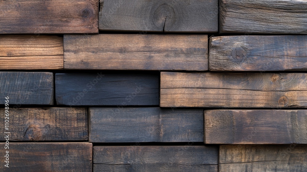 Rustic Wooden Planks in Various Shades and Textures Rustic Wooden Planks in Various Shades and Textures