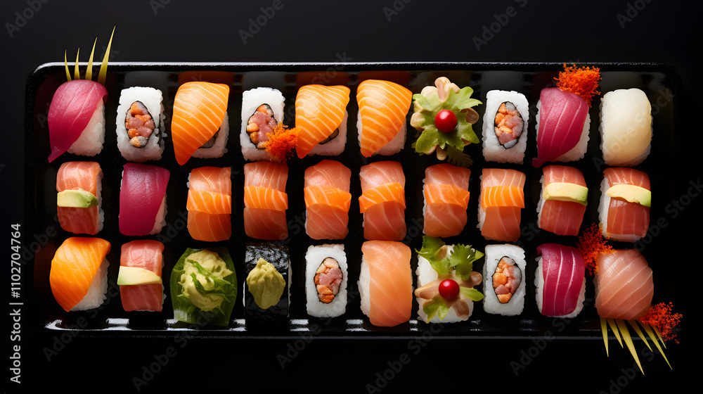 sushi with salmon sushi with salmon