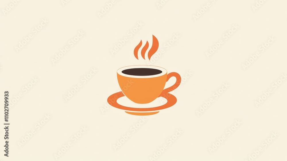 An inviting logo for a featuring a cozy cup icon and warm colors. An inviting logo for a featuring a cozy cup icon and warm colors.