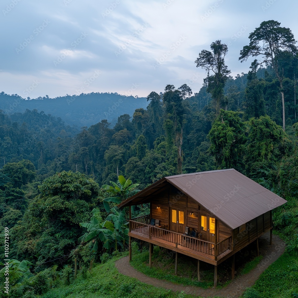 Exploring a wildlife research station in an untouched forest nature photography serene environment aerial view conservation efforts Exploring a wildlife research station in an untouched forest nature photography serene environment aerial view conservation efforts