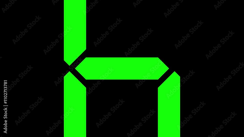 Neon countdown from 10 to 0 animation on black background Neon countdown from 10 to 0 animation on black background