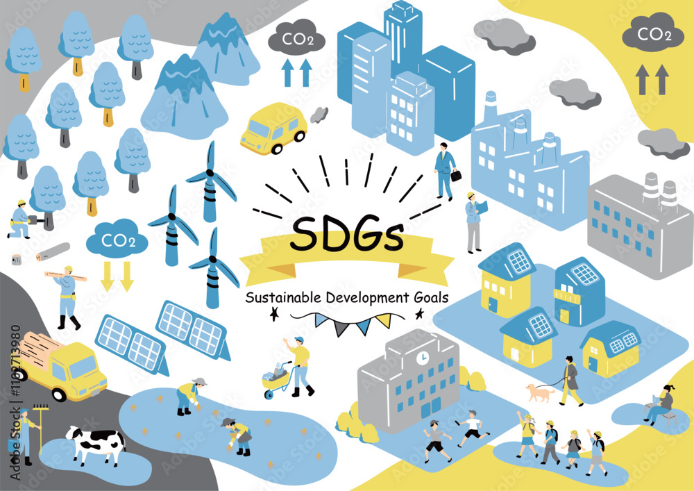 Fototapeta premium SDGs 持続可能な社会