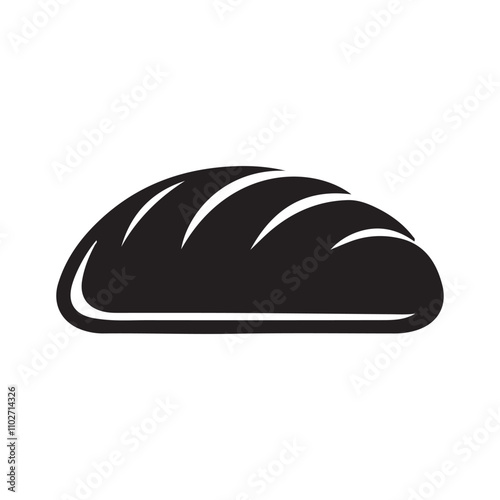 loaf of bread isolated on white background