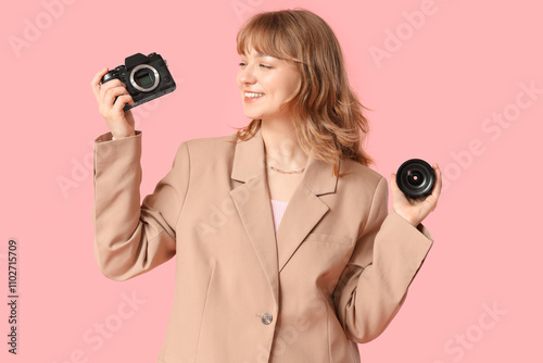 Beautiful young woman with ...