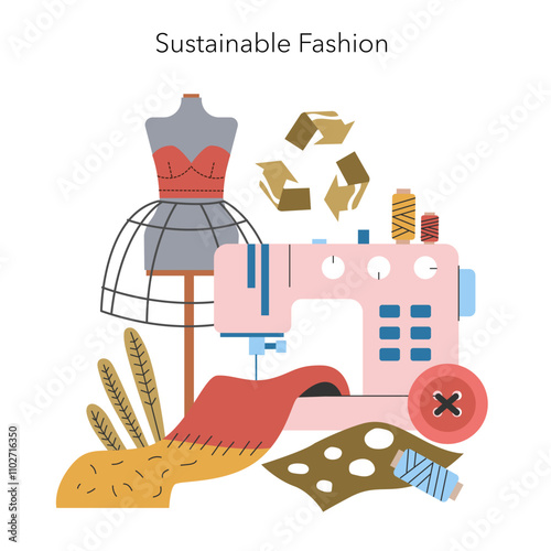 Millennial Hobbies. Flat Vector Illustration