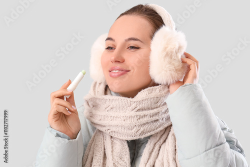 Young woman in winter cloth...
