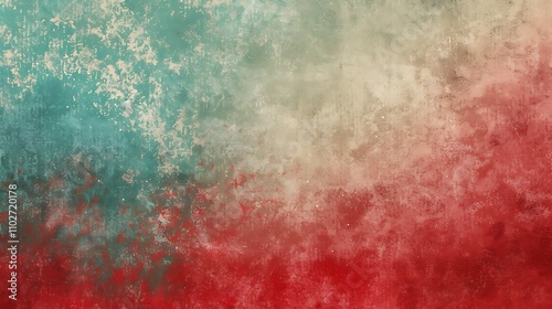 Abstract Red, Green, and Beige Watercolor Background