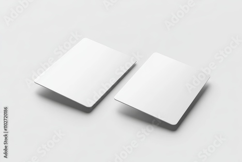 Blank White Credit Card Mockup Minimalist Photography