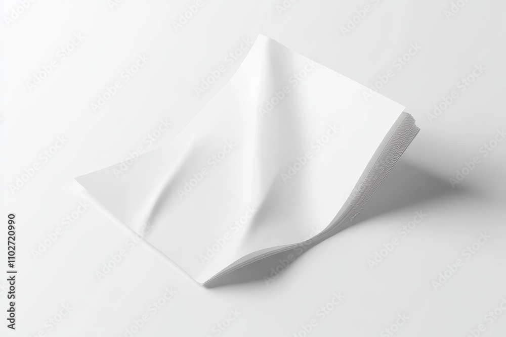 White Blank Paper Mockup 3D Rendering US Letter Landscape Minimalist Design Presentation White Blank Paper Mockup 3D Rendering US Letter Landscape Minimalist Design Presentation