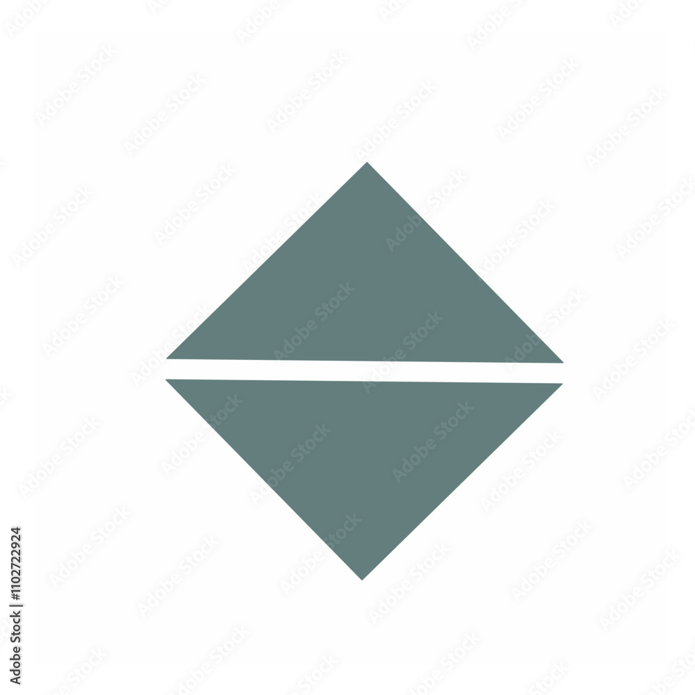 Green vector illustration of a triangle Green vector illustration of a triangle