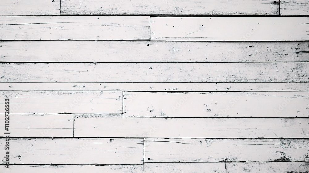 Fototapeta premium Textured White Wooden Planks Background for Creative Projects