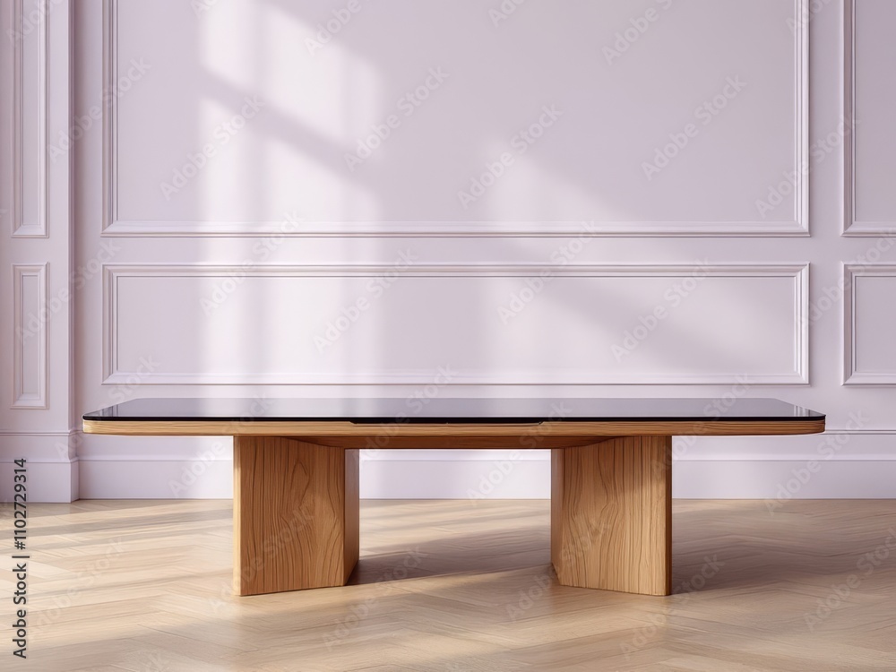 Sleek modern spruce coffee table. Sleek modern spruce coffee table.