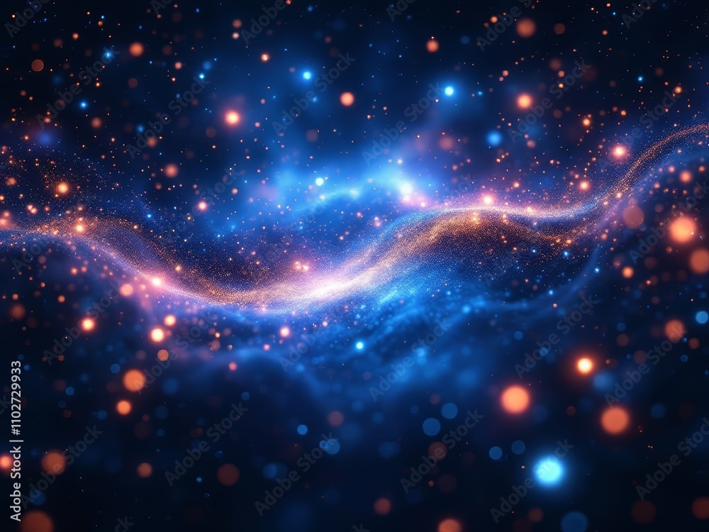 Stars ignite a dreamlike, abstract sky. Stars ignite a dreamlike, abstract sky.