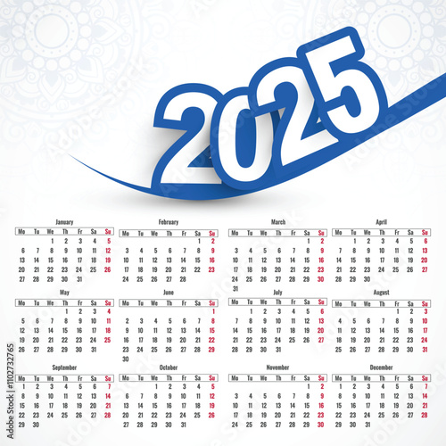 Eleagant 2025 annual calendar layout organize event design