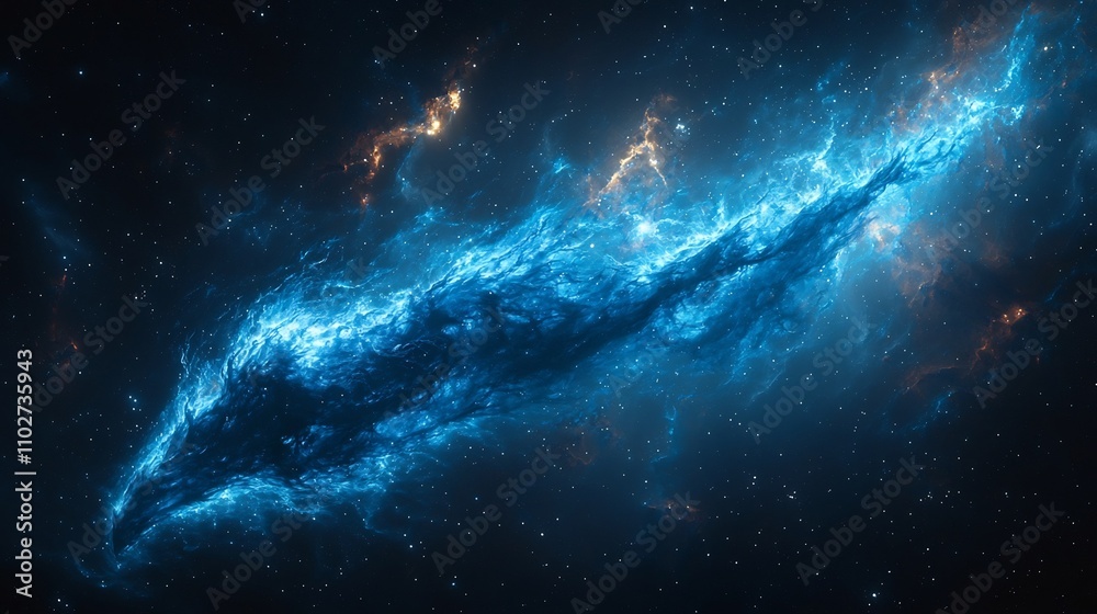 Fototapeta premium Epic Cosmic Explosion of Glowing Celestial Energy in the Depths of the Mysterious Universe