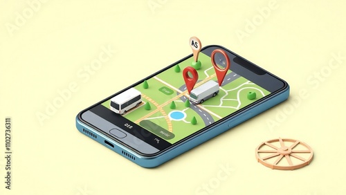 Wallpaper Mural mobile phone with gps navigation Torontodigital.ca