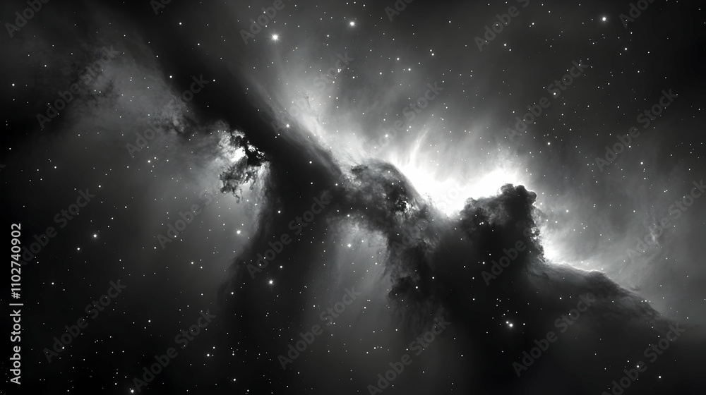 Monochromatic Nebula Image