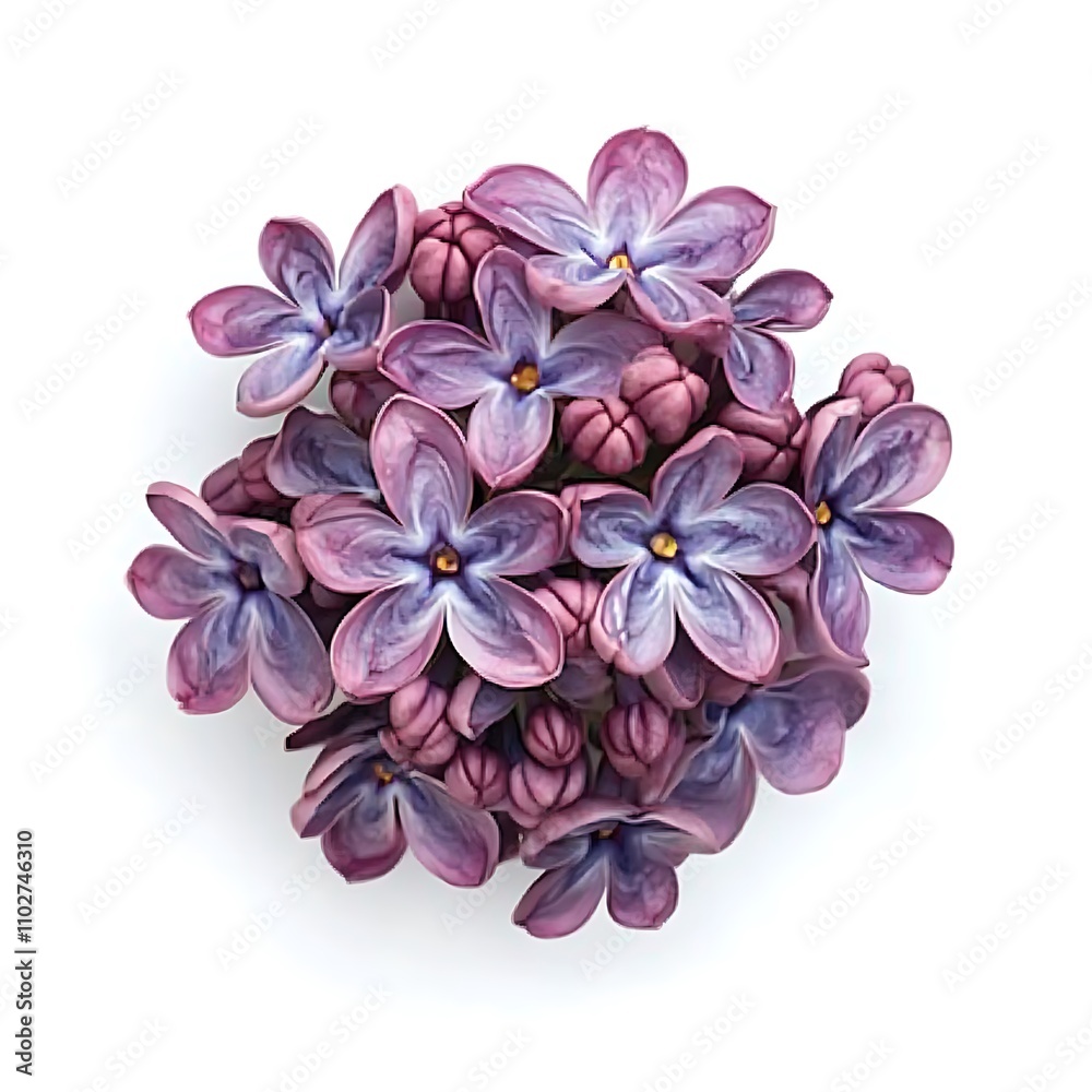 Common lilac isolated on white background, close up Common lilac isolated on white background, close up