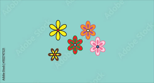 beautiful flowers with many colors