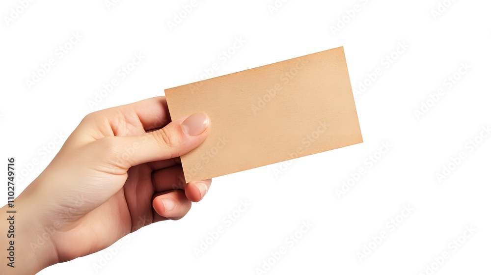 male hand holding a blank card or a ticket flyer isolated on white background male hand holding a blank card or a ticket flyer isolated on white background