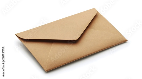 Letter envelope mockup with premium paper texture