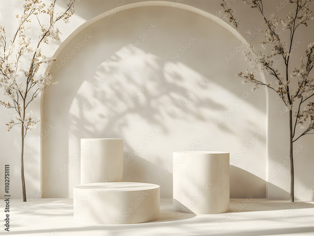 Elegant minimalist display contemporary space interior design serene environment sunlit viewpoint modern aesthetics Elegant minimalist display contemporary space interior design serene environment sunlit viewpoint modern aesthetics