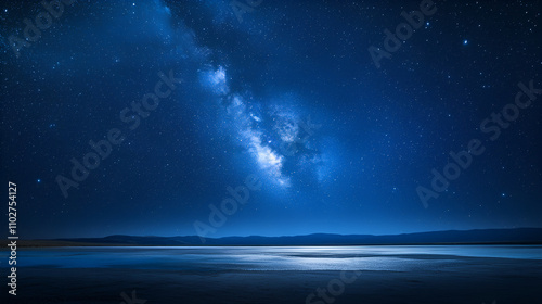 Fototapeta Naklejka Na Ścianę i Meble -  Tranquil Lake Under the Milky Way Sky	