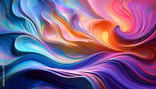 Vibrant swirls of color create a mesmerizing abstract artwork.