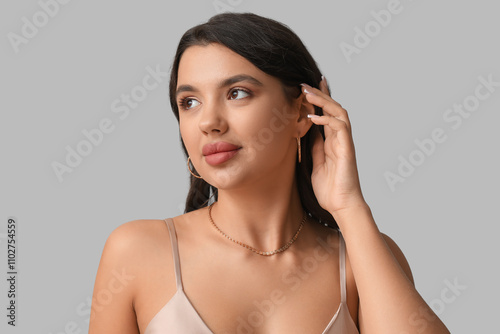 Fashionable young woman in ...