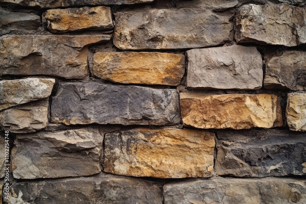 A rock formation showcasing tones of brown and gray shades A rock formation showcasing tones of brown and gray shades