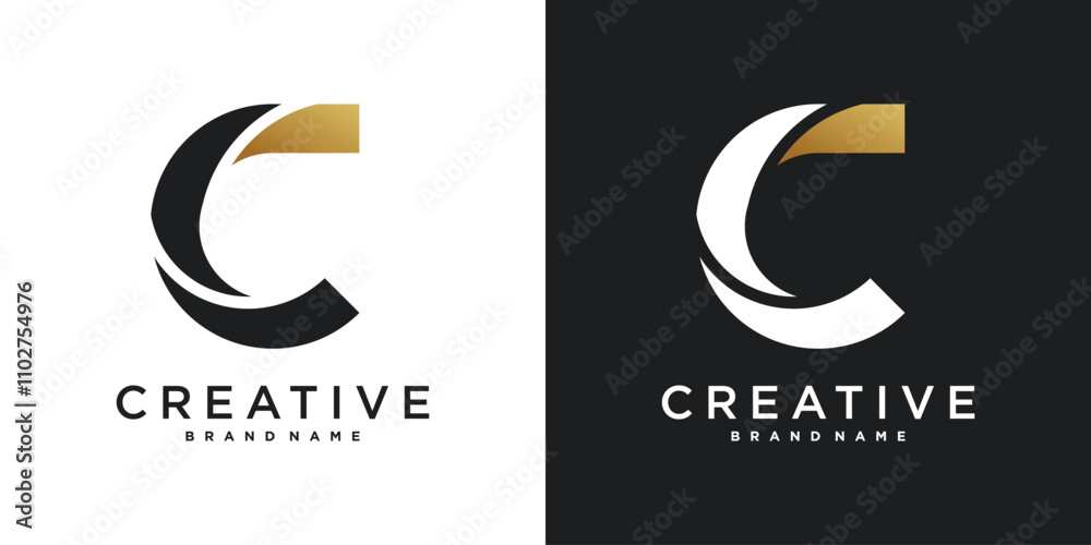 Letter C logo design vector icon with modern idea. Premium Vector Letter C logo design vector icon with modern idea. Premium Vector