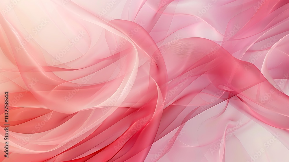 Abstract Pink and White Wavy Background