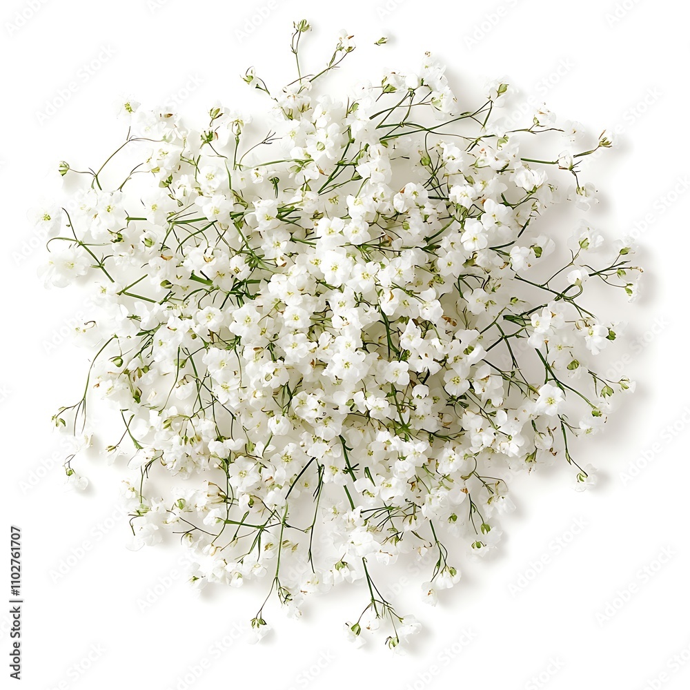 Gypsophila flowers isolated on a white background, close up Gypsophila flowers isolated on a white background, close up