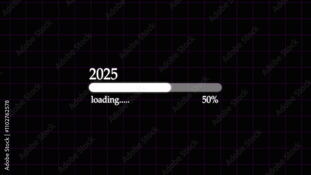 Countdown to 2026. The virtual download bar with loading progress bar ...