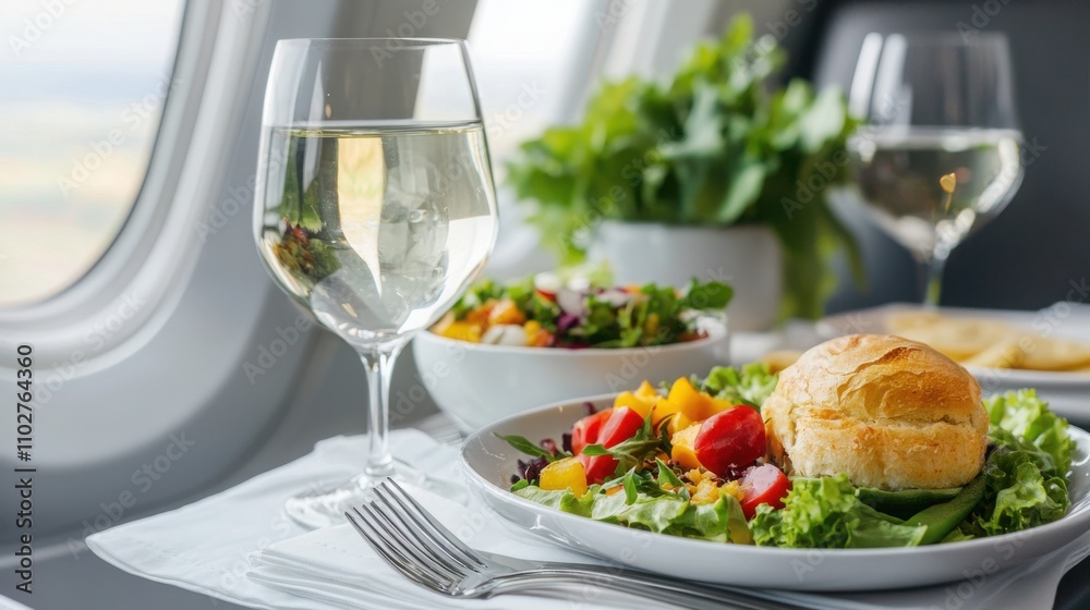 Fine dining in the sky a luxurious inflight culinary adventure Fine dining in the sky a luxurious inflight culinary adventure
